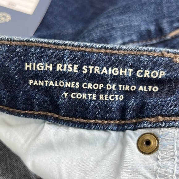 Universal Thread Jeans High Rise Straight Cropped Womens Size 0 New Distressed - Picture 6 of 10